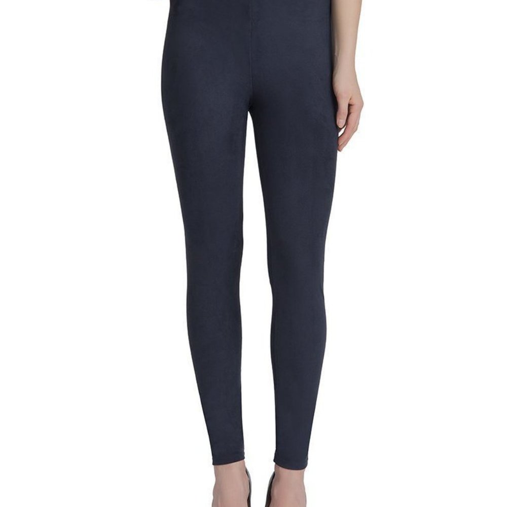 Lyssé -Hi Waist Suede Legging - MIDNIGHT BLUE